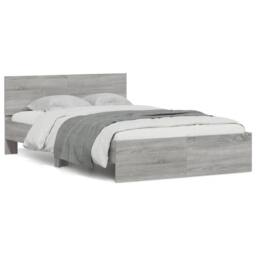 Berkfield Home Bed Frame without Mattress Grey Sonoma 120x190 cm Small Double - thumbnail 1