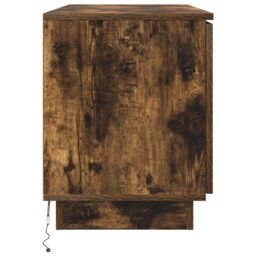 Berkfield Home TV Cabinet Smoked Oak 100x38x49 cm Engineered Wood in Brown - Size: 100 x 38 x 49 cm - thumbnail 7