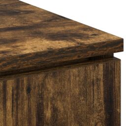 Berkfield Home TV Cabinet Smoked Oak 100x38x49 cm Engineered Wood in Brown - Size: 100 x 38 x 49 cm - thumbnail 9