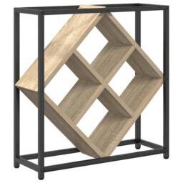 Berkfield Home Wine Rack Sonoma Oak 51x18x52, 5 cm Engineered Wood in Light Tan