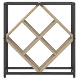 Berkfield Home Wine Rack Sonoma Oak 51x18x52, 5 cm Engineered Wood in Light Tan - thumbnail 6