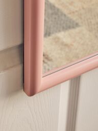 Orsina Pink Plastic Frame Over Door Mirror, Durable 124x34cm Full-Length Mirror for Bedroom or Bathroom - Size: 124x34 cm - thumbnail 2