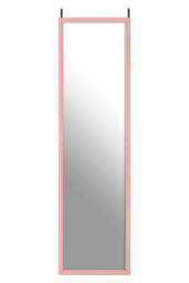 Orsina Pink Plastic Frame Over Door Mirror, Durable 124x34cm Full-Length Mirror for Bedroom or Bathroom - Size: 124x34 cm - thumbnail 1