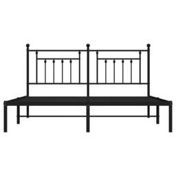 Berkfield Home Metal Bed Frame with Headboard Black 183x213 cm - thumbnail 6