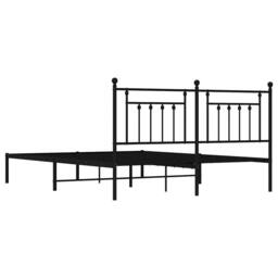 Berkfield Home Metal Bed Frame with Headboard Black 183x213 cm - thumbnail 8