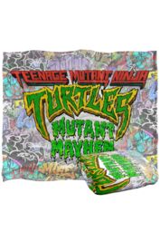 Teenage Mutant Ninja Turtles : Mutant Mayhem Movie Logo Grafitti Silky Touch Super Soft Throw Blanket 152 X 127 cm in White - thumbnail 2