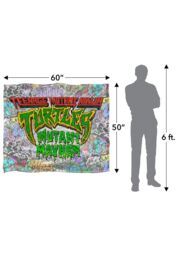 Teenage Mutant Ninja Turtles : Mutant Mayhem Movie Logo Grafitti Silky Touch Super Soft Throw Blanket 152 X 127 cm in White - thumbnail 5