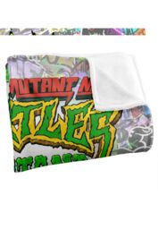 Teenage Mutant Ninja Turtles : Mutant Mayhem Movie Logo Grafitti Silky Touch Super Soft Throw Blanket 152 X 127 cm in White - thumbnail 3