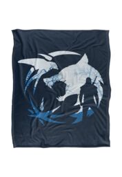 The Witcher Logo Silhouette Silky Touch Super Soft Throw Blanket 152 X 127 cm in White