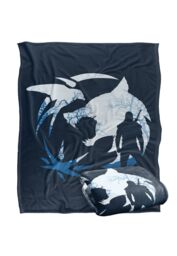 The Witcher Logo Silhouette Silky Touch Super Soft Throw Blanket 152 X 127 cm in White - thumbnail 2