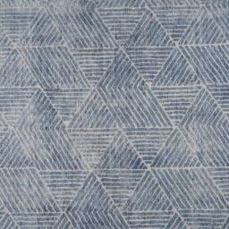 Kukoon Denim Blue Geometric Soft Pile Living Room Area Rug Bedroom Runner Mat in Mid Blue - Size: 80 cm x 300 cm - thumbnail 5