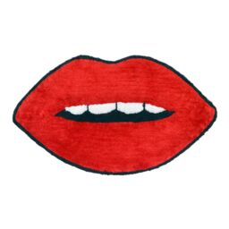 Mooky Mats Lips Shaped Bath Mat - Non-Slip Fun Bathroom Rug in Red