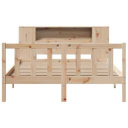 Berkfield Home Bookcase Bed without Mattress 135x190 cm Double Solid Wood Pine in Brown - thumbnail 4
