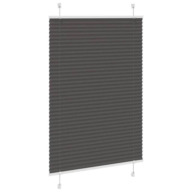 Berkfield Home Pleated Blind Black 100x150 cm Fabric Width 99.4 cm Polyester - image 1