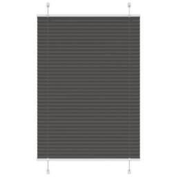 Berkfield Home Pleated Blind Black 100x150 cm Fabric Width 99.4 cm Polyester - thumbnail 2