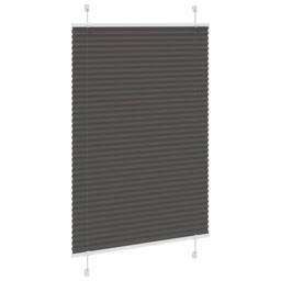 Berkfield Home Pleated Blind Black 100x150 cm Fabric Width 99.4 cm Polyester - thumbnail 1