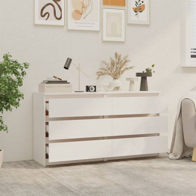 Berkfield Home Durable Bedside Cabinets 2 pcs White 60x36x64 cm Solid Pinewood - Size: 60 x 36 x 64 cm - image 1