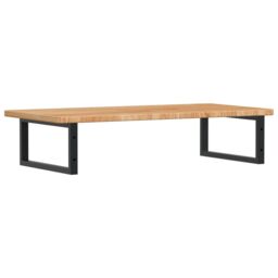 Berkfield Home Basin Shelf Wall Mounted Steel & Solid Wood Oak in Brown - thumbnail 6