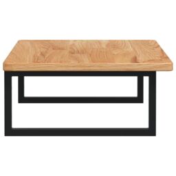 Berkfield Home Basin Shelf Wall Mounted Steel & Solid Wood Oak in Brown - thumbnail 5