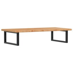 Berkfield Home Basin Shelf Wall Mounted Steel & Solid Wood Oak in Brown - thumbnail 2