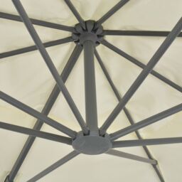 Berkfield Home Cantilever Umbrella with Aluminium Pole 400x300 cm Sand in Beige - thumbnail 6