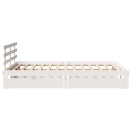 Berkfield Home Bed Frame with Drawers without Mattress White 120x190 cm Small Double - thumbnail 5