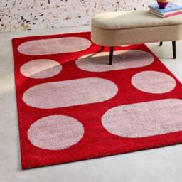 sweeek Indoor rug with modern pattern, red - Size: 120 cm x 160 cm - thumbnail 1