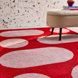 sweeek Indoor rug with modern pattern, red - Size: 120 cm x 160 cm - thumbnail 7