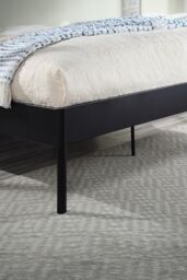 SlumberWorx Cheshunt Black Metal Rattan Headboard Bed Frame - Size: King - thumbnail 5