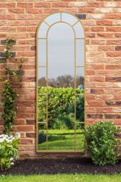 "MirrorOutlet Gold Framed Arched Leaner Garden Wall Mirror 67"" X 24"" (170CM X 60CM) - Size: 1 Pack" - thumbnail 2