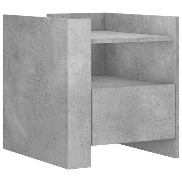 Berkfield Home Bedside Cabinet Concrete Grey 45x50x50 cm Engineered Wood - Size: 45 x 50 x 50 cm - image 1