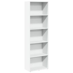 Berkfield Home Bookcase White 60x30x189 cm Engineered Wood - Size: 60 x 30 x 189 cm - thumbnail 2