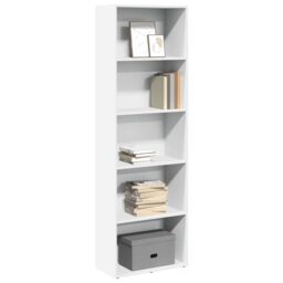 Berkfield Home Bookcase White 60x30x189 cm Engineered Wood - Size: 60 x 30 x 189 cm - thumbnail 1