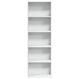 Berkfield Home Bookcase White 60x30x189 cm Engineered Wood - Size: 60 x 30 x 189 cm - thumbnail 4