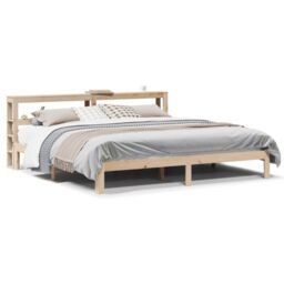 Berkfield Home Bed Frame with Headboard without Mattress 200x200 cm in Brown - thumbnail 2