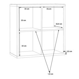 Furniture To Go Mauro 2x2 Storage Unit in Brown - thumbnail 8