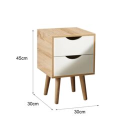 Home Source Boden 1 Drawer Bedside Table Storage Unit in Light Oak - thumbnail 8