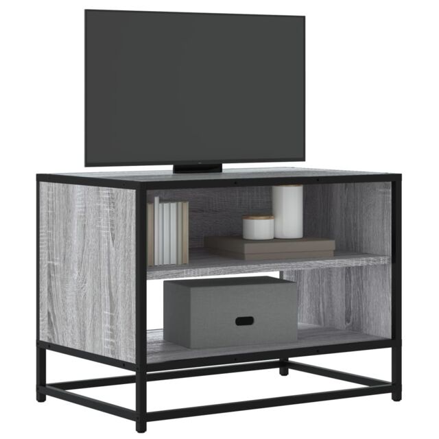 Berkfield Home TV Cabinet Grey Sonoma 61x40x46 cm Engineered Wood & Metal - Size: 61 x 40 x 46 cm - image 1
