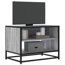 Berkfield Home TV Cabinet Grey Sonoma 61x40x46 cm Engineered Wood & Metal - Size: 61 x 40 x 46 cm