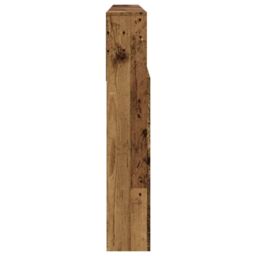 Berkfield Home Headboard Cabinet Old Wood 200x19x103.5 cm Engineered Wood in Brown - thumbnail 5