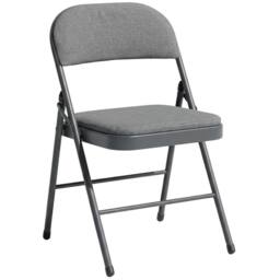 SPETLEK 1 METAL FOLDING CHAIR GREY FABRIC - thumbnail 1