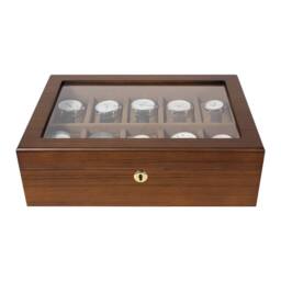 Kelvenix 10 Grids High Quality Watch Box, Watch Display & Storage Organizer in Brown - thumbnail 5