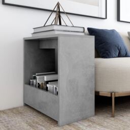 Berkfield Home Side Table Concrete Grey 50x26x50 cm Engineered Wood - Size: 50 x 26 x 50 cm