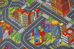 RugsX Streets Big Rug in Grey - Size: 200 cm x 450 cm - thumbnail 1