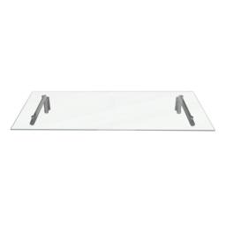 Monstershop Glass Door Canopy & Brackets - 144cm W x 80cm D in Silver - Size: 144 cm W x 80 cm D - thumbnail 3