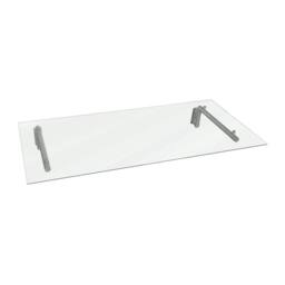 Monstershop Glass Door Canopy & Brackets - 144cm W x 80cm D in Silver - Size: 144 cm W x 80 cm D - thumbnail 7