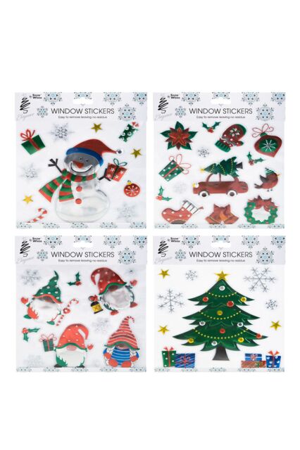VFM e-Store Christmas Stickers 1 x Varied Design 21cm x 21cm Christmas Themed - Size: 21 cm x 21 cm - image 1