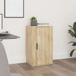 Berkfield Home Sideboard Sonoma Oak 40x33x70 cm Engineered Wood in Beige - Size: 40 x 33 x 70 cm - thumbnail 1