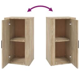 Berkfield Home Sideboard Sonoma Oak 40x33x70 cm Engineered Wood in Beige - Size: 40 x 33 x 70 cm - thumbnail 6