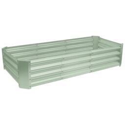 Harbour Housewares Rectangle Galvanised Steel Raised Garden Bed - 180cm x 90cm - 2pc in Green - Size: 180 cm x 90 cm - thumbnail 6